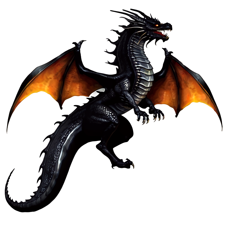 Mythical Black Dragon Png 28