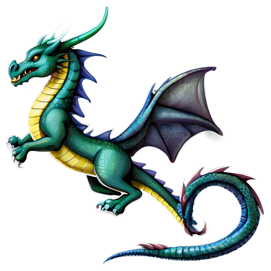 Mythical Dragon Illustration PNG 05032024 PNG with transparent background