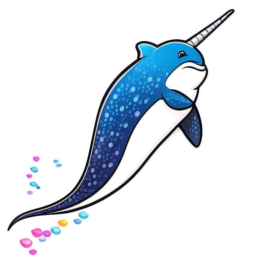 Mythical Narwhal Design PNG rke PNG with transparent background