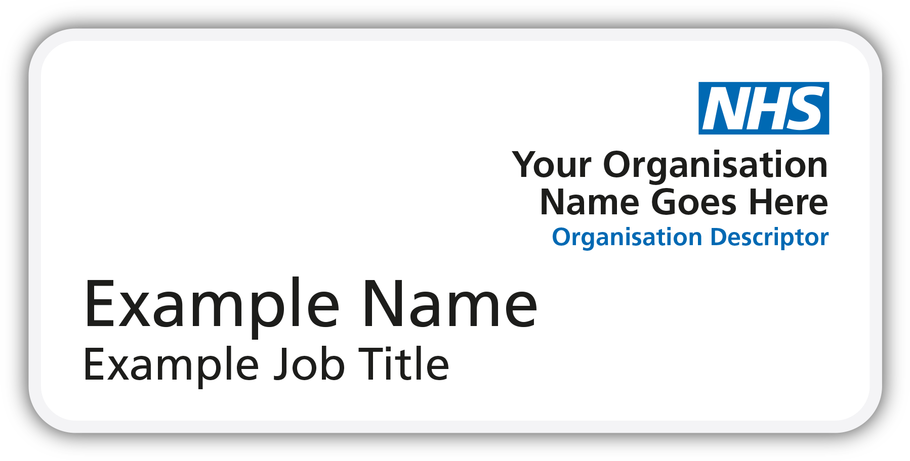 N H S Name Badge Template