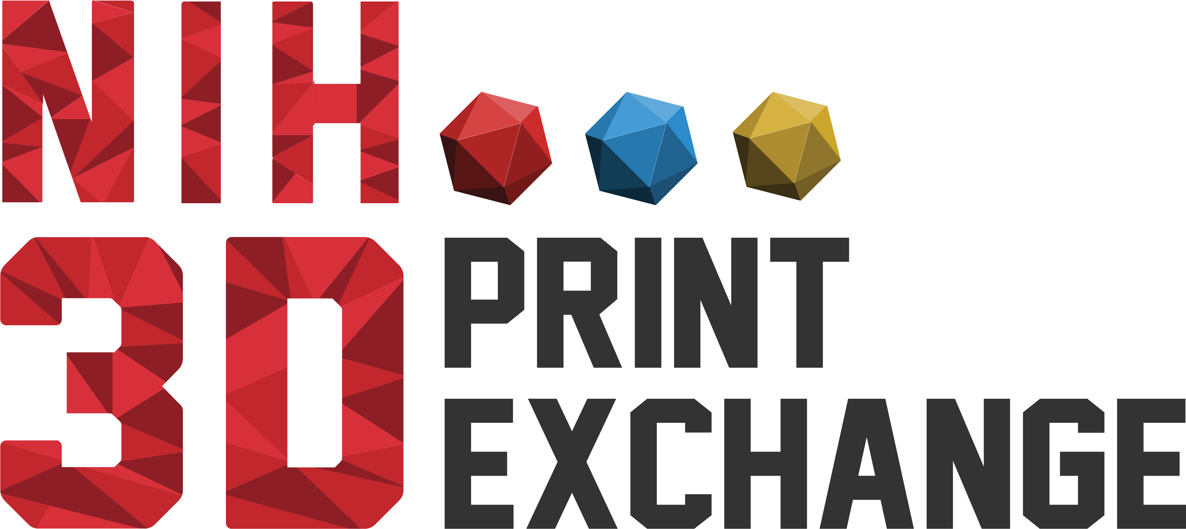 N I H3 D Print Exchange Logo PNG with transparent background