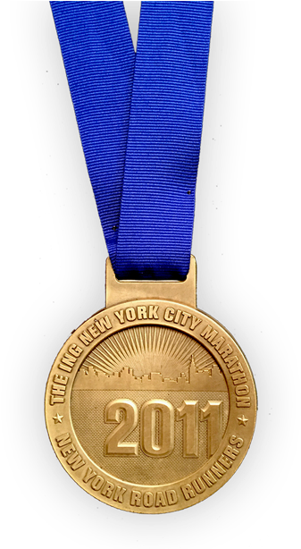 N Y C Marathon Medal2011 PNG with transparent background