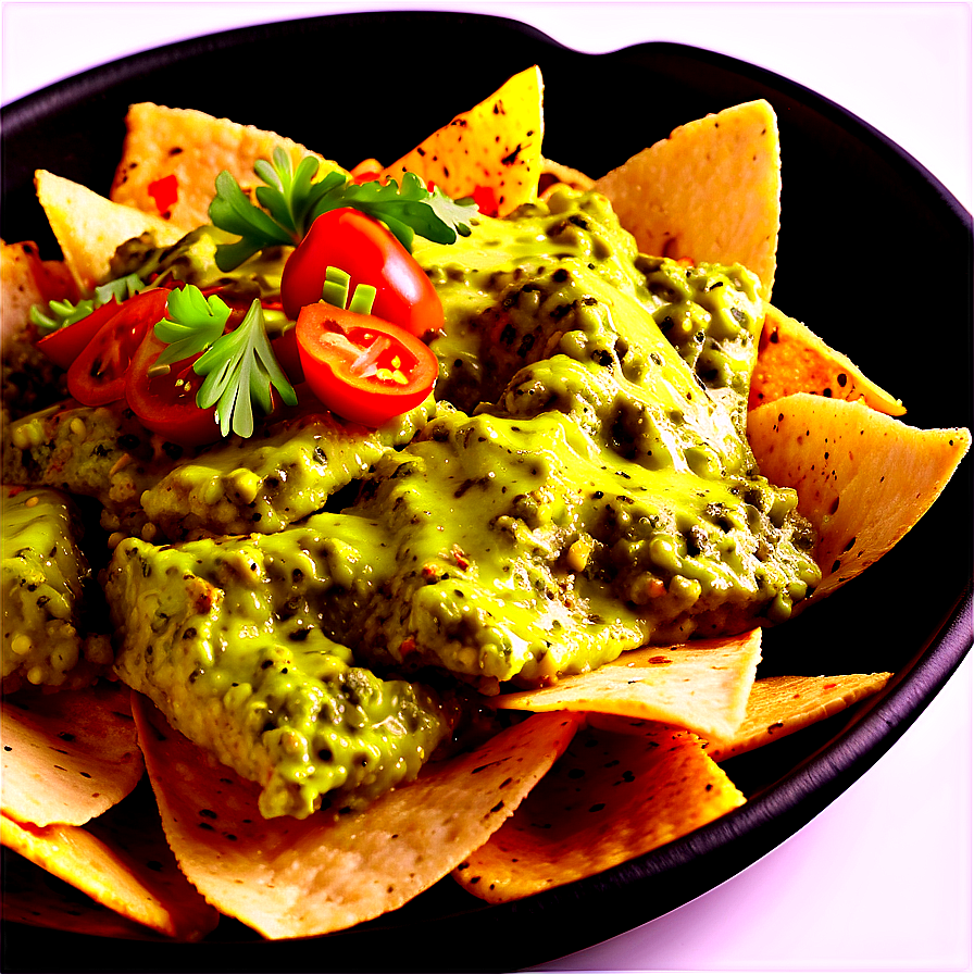 Nachos With Pesto Spread Png Cpp