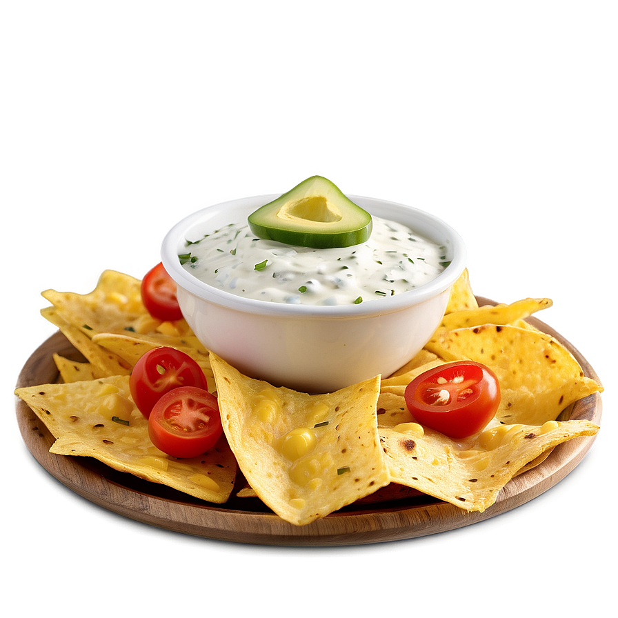 Nachos with Ranch Dressing PNG ack94 PNG with transparent background