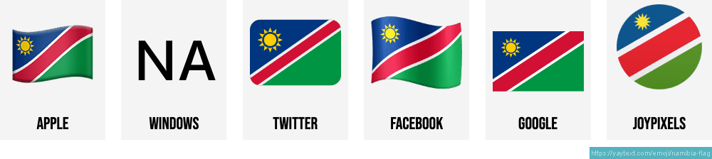 Namibia Flag Emoji Variations