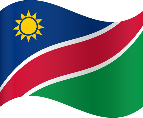 Namibian Flag Waving