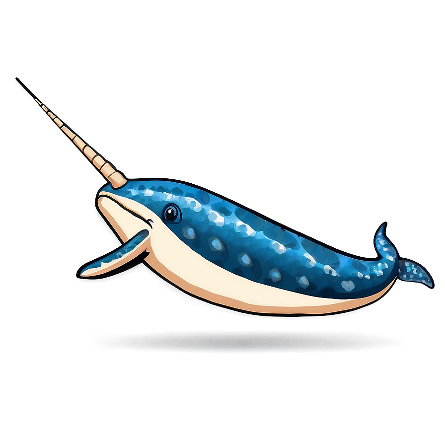 Narwhal in Coral Reef PNG oek66 PNG with transparent background