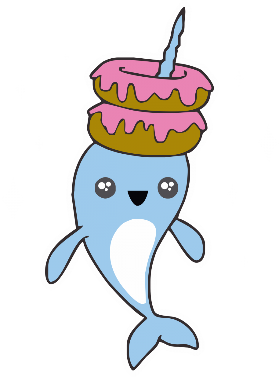 Narwhal Svg Kawaii Clip Transparent Library - Donut Narwhal PNG with transparent background