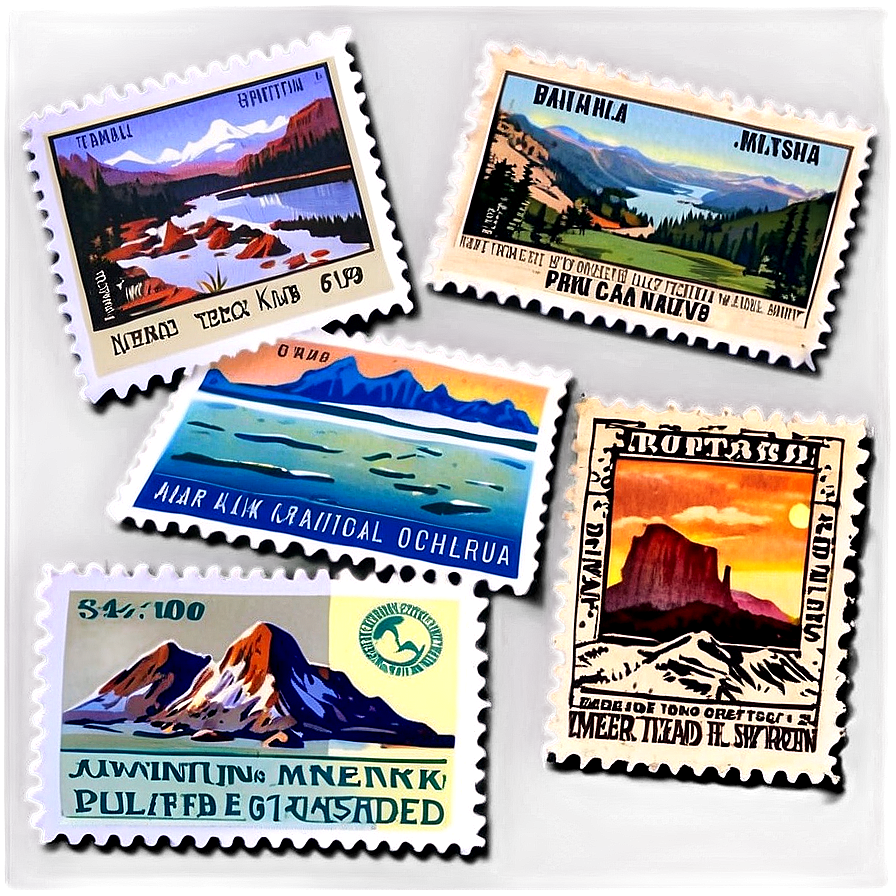 National Park Postcard Stamp Png 06272024