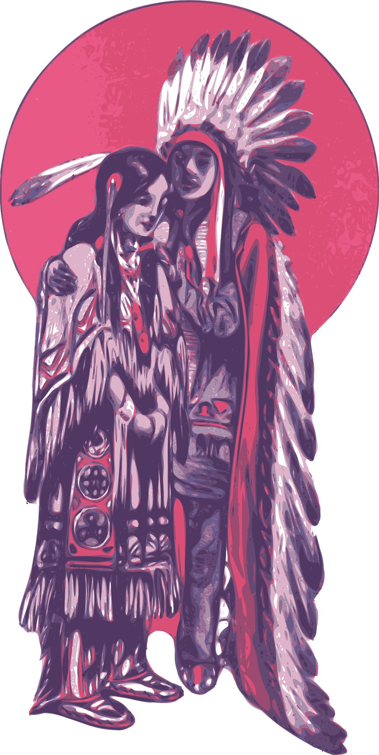 Native American Couple Artwork