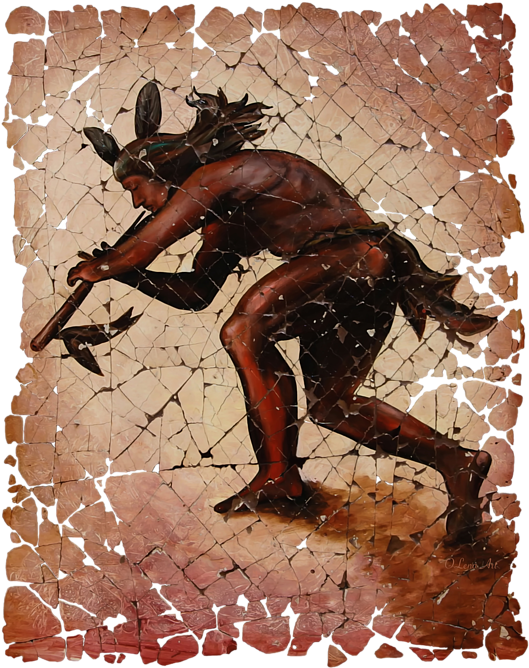 Native American Flute Player Artwork