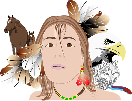 Native American Spirit Animals PNG image with a transparent background, free high-resolution download