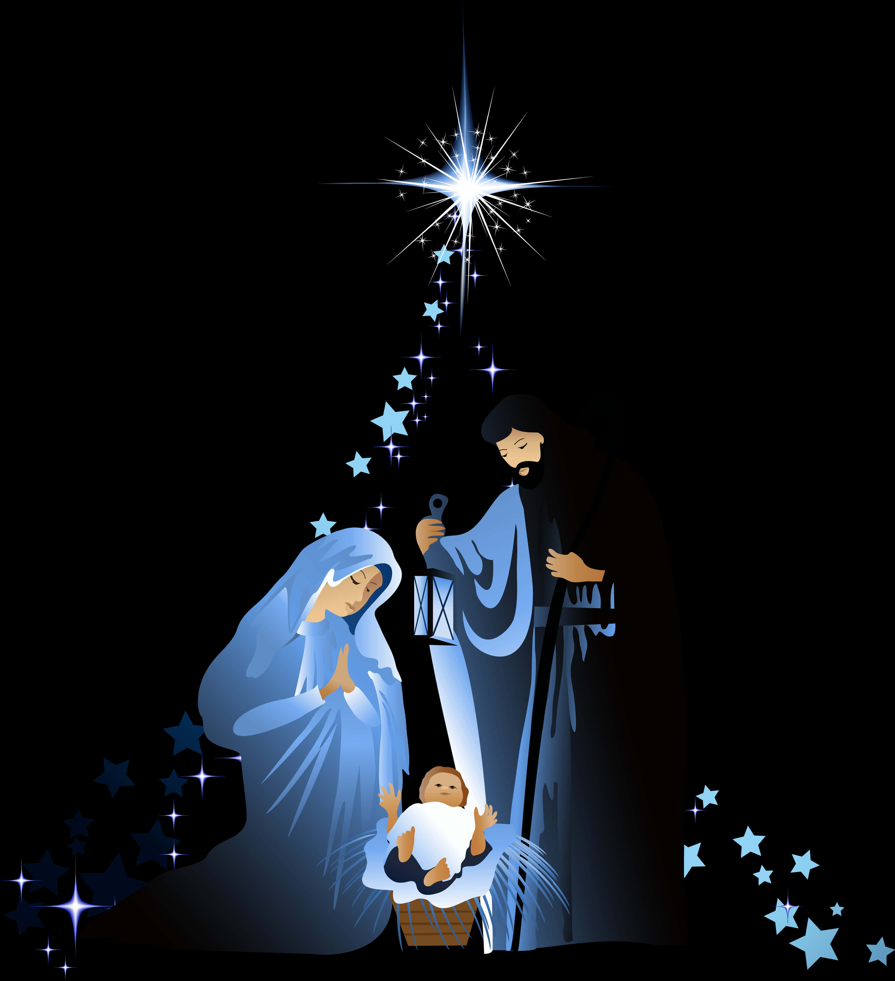 Christian Holy Family Of Material Scene Jesus Clipart - Happy Birthday To Jesus Christ, HD Png Download PNG with transparent background