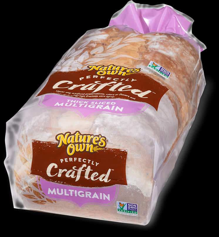 Natures Own Perfectly Crafted Multigrain Bread PNG with transparent background