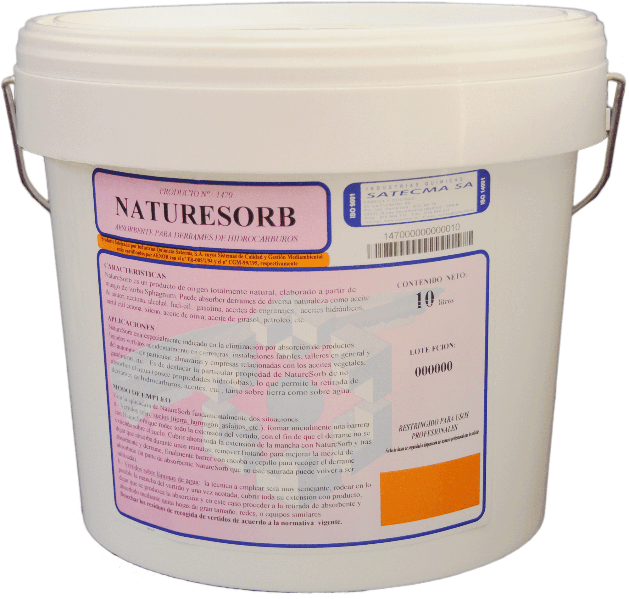 Naturesorb Hydrocarbon Absorbent Bucket