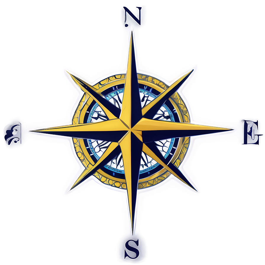 Nautical Compass Rose Graphic PNG dun PNG with transparent background
