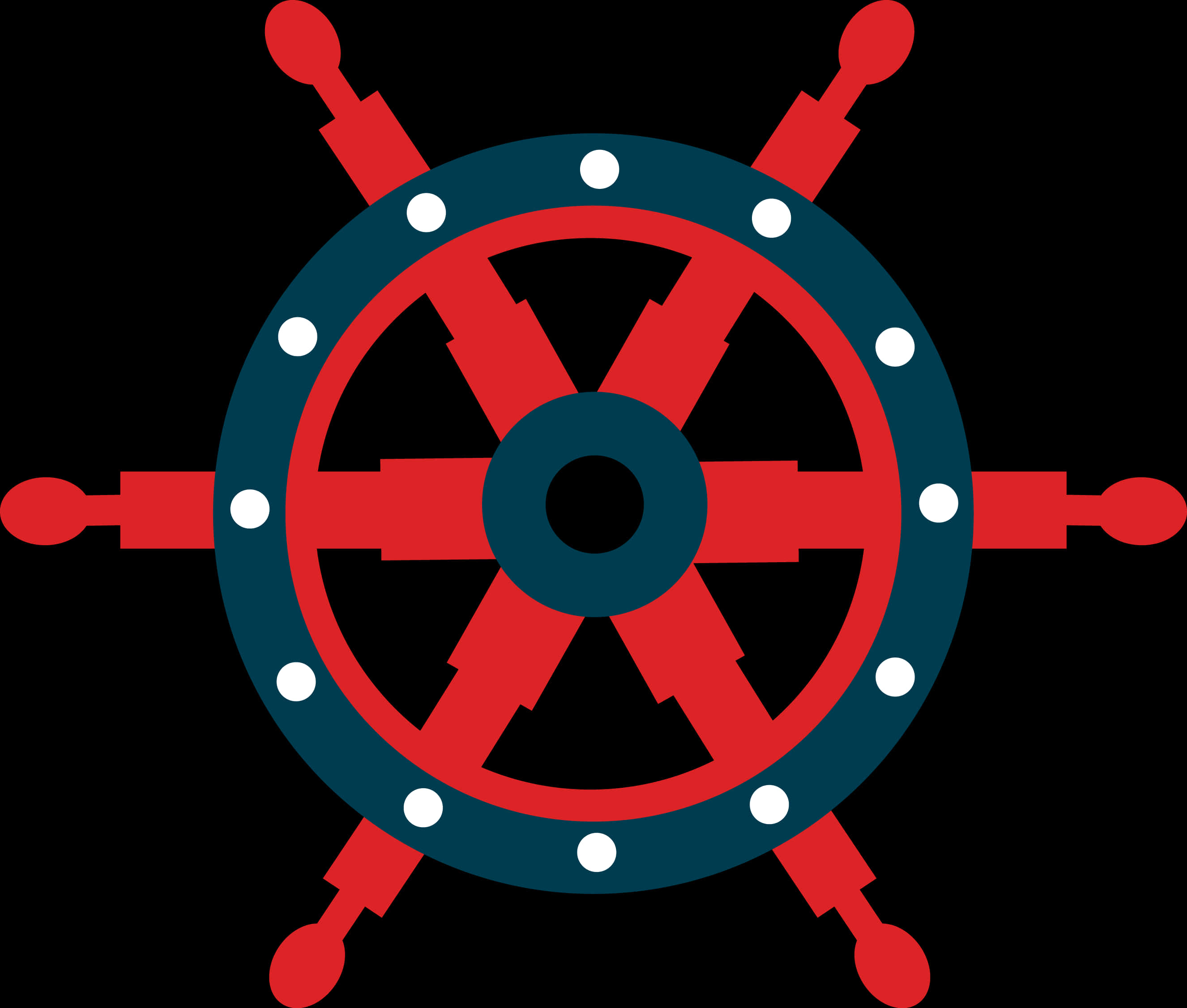 Nautical Ship Wheel Vector