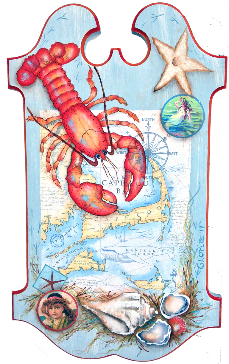 Nautical Themed Lobster Signboard