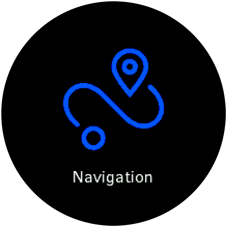 Navigation Icon Blue Path PNG with transparent background