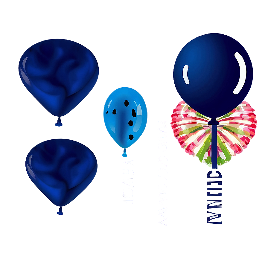 Navy Blue Balloons Png Wia