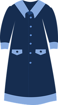 Navy Blue Coat Clipart