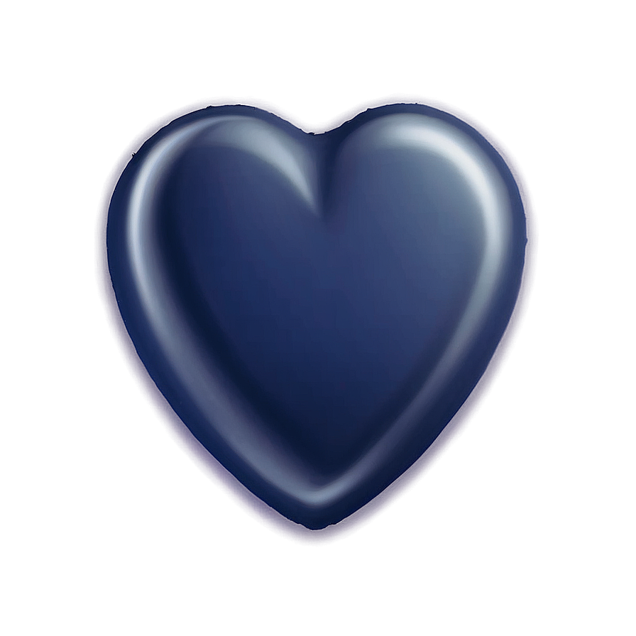 Navy Blue Heart Emoji Png 06272024