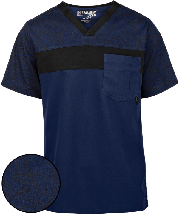 Navy Blue Medical Scrub Top