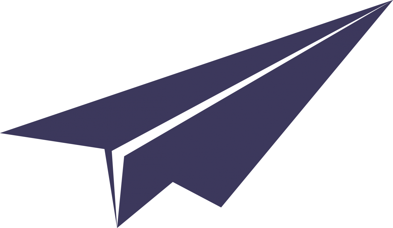 Navy Blue Paper Plane Graphic