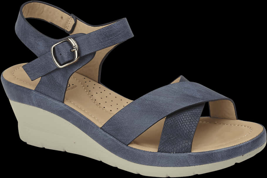 Navy Blue Wedge Sandalfor Women