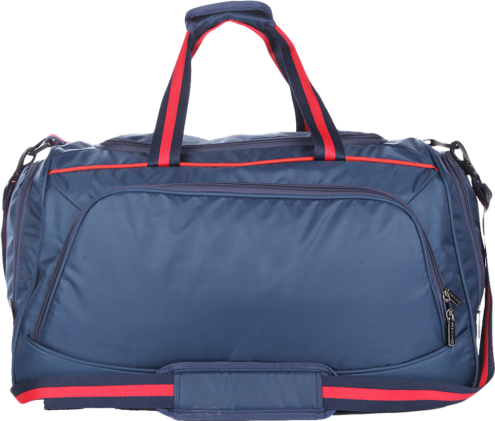 Navy Red Travel Duffel Bag