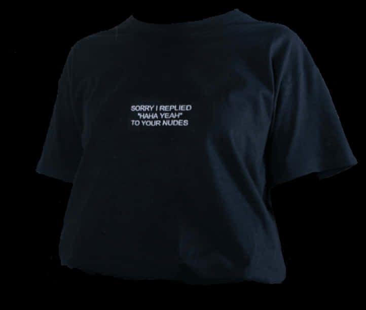 Navy Shirt With Text