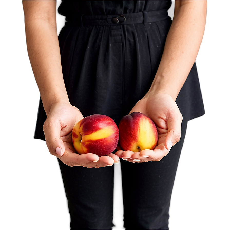 Nectarine In Hand Png Egj