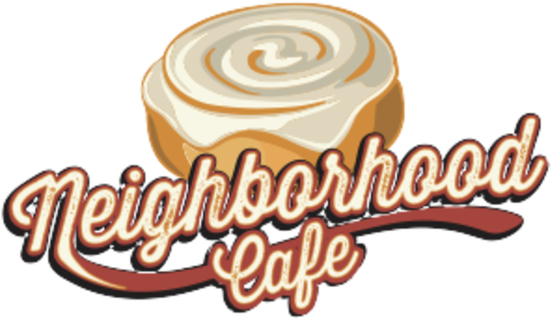 Neighborhood Cafe Logo PNG with transparent background
