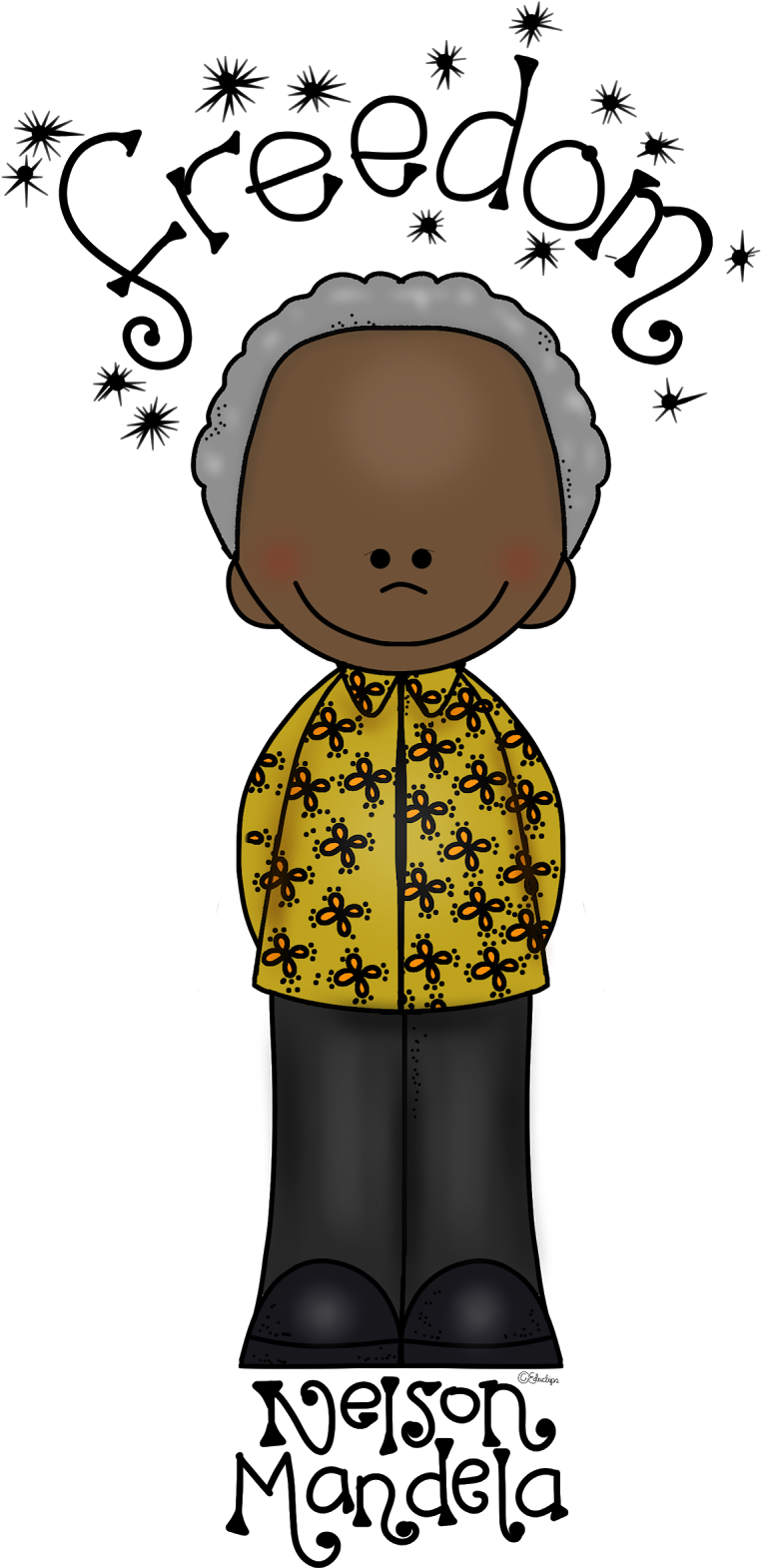 Nelson Mandela Cartoon Freedom Illustration