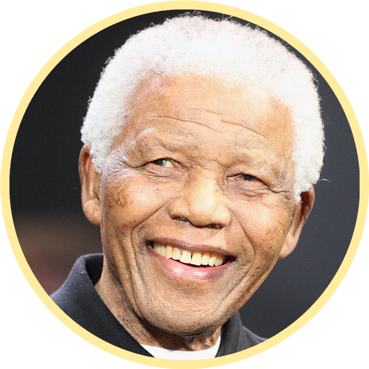 Nelson Mandela Smiling Portrait