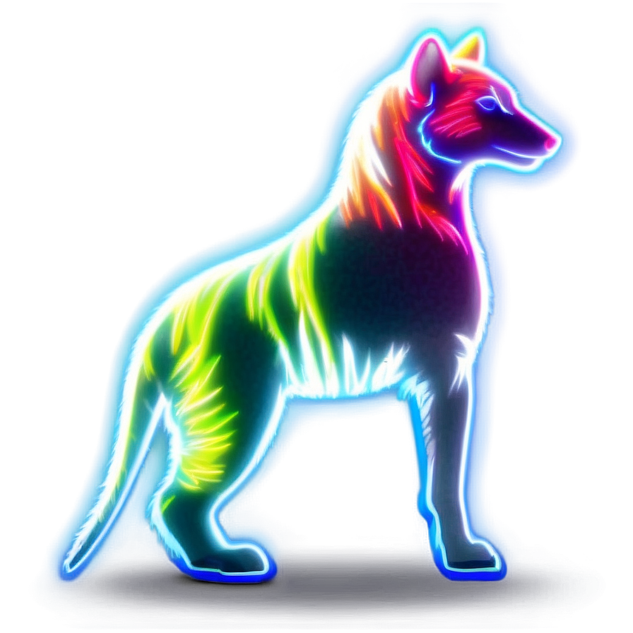 Neon Animal Silhouettes PNG dlb46 PNG with transparent background