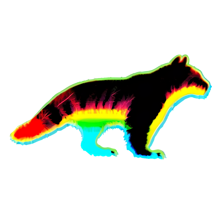 Neon Animal Silhouettes PNG ifj PNG with transparent background