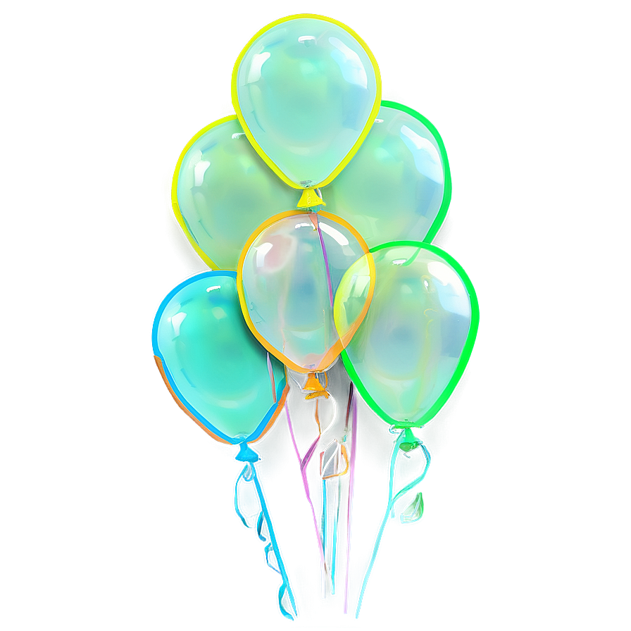 Neon Balloons Png Ugw