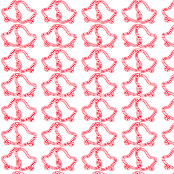 Neon Bell Pattern Christmas Background PNG with transparent background