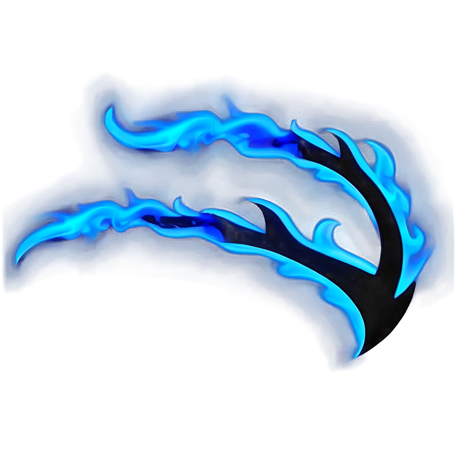 Neon Blue Flame Png 06202024