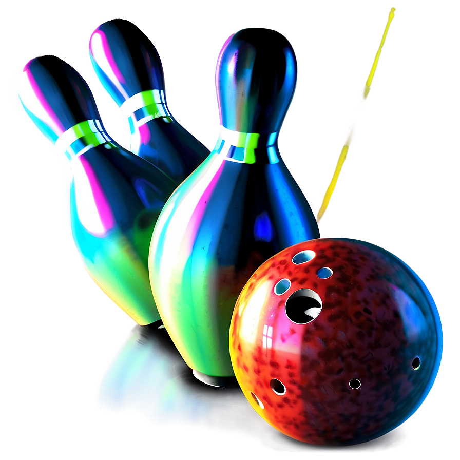 Neon Bowling Sign Png 05212024