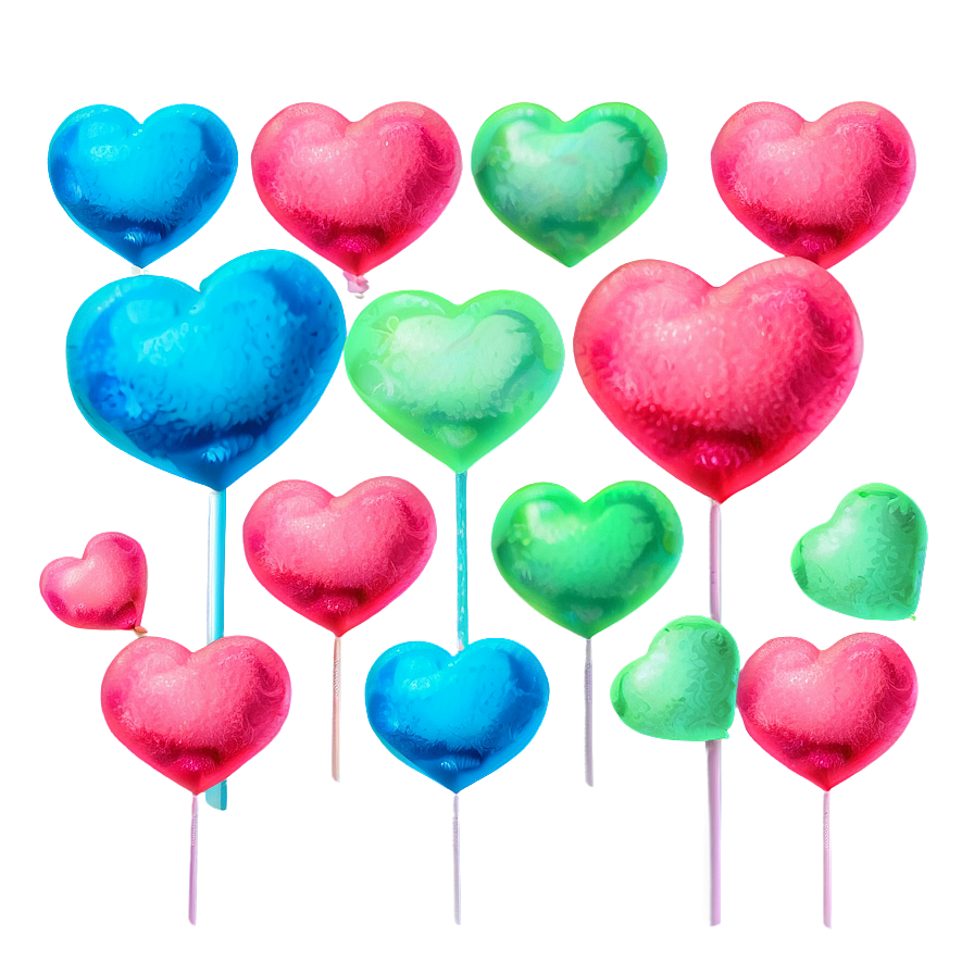 Neon Candy Hearts Png Jqc