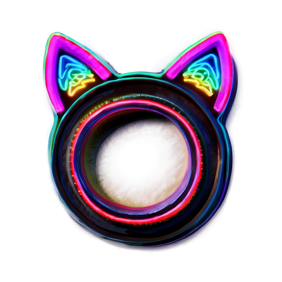 Neon Cat Ear Png 06212024