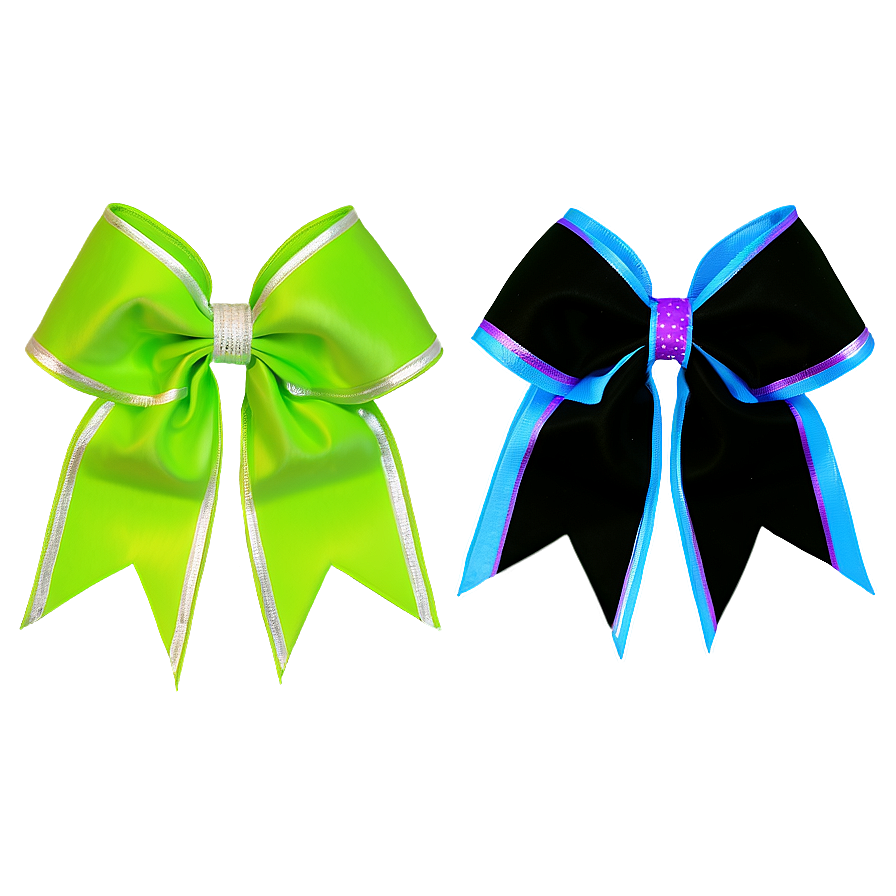 Neon Cheer Bow PNG 06212024 PNG image with a transparent background, free high-resolution download