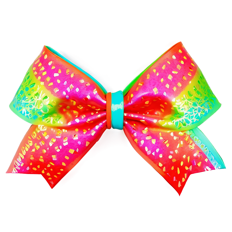 Neon Cheer Bow PNG 06212024 PNG image with a transparent background, free high-resolution download