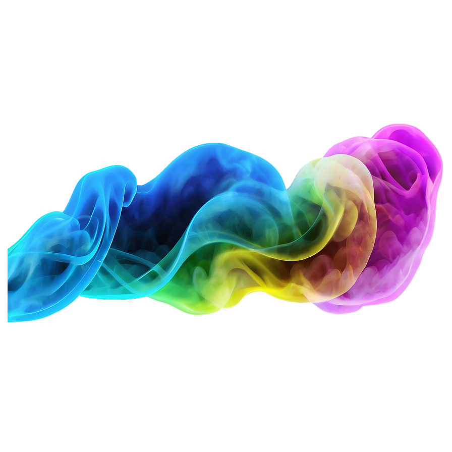 Neon Color Smoke Wave Png Hnp