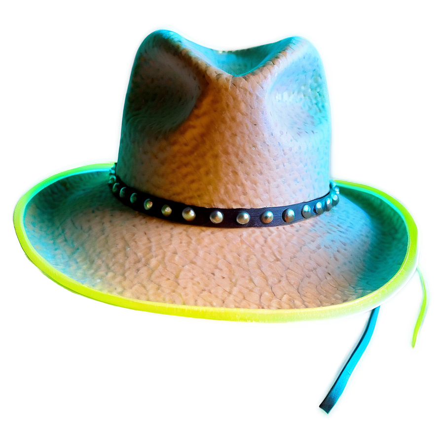 Neon Cowgirl Hat Png 06132024