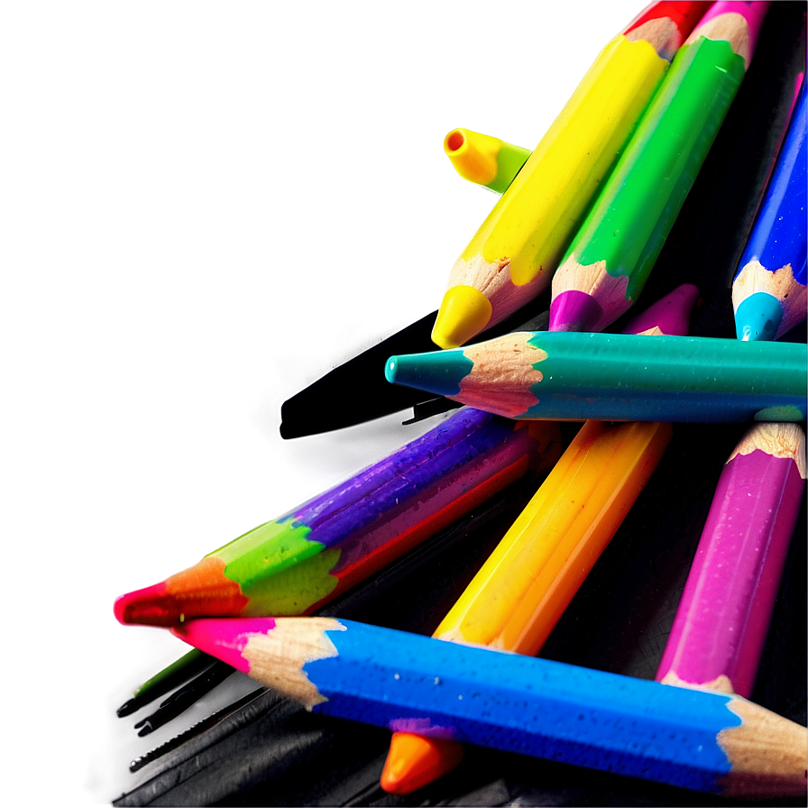 Neon Crayons Png 05252024