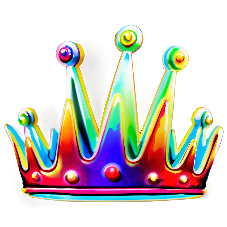 Neon Crown Decoration Png 06272024