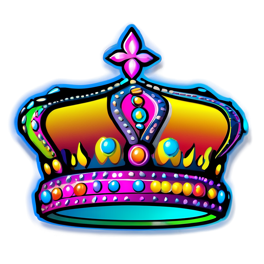 Neon Crown For Branding Png 66